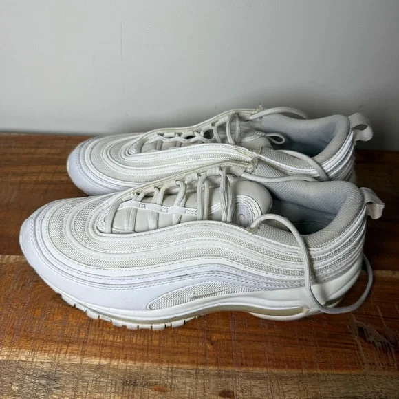 Nike Air Max 97 White Sneakers, Women’s 8.5 - Picture 2 of 10